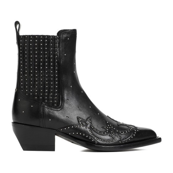 Golden Goose Debbie Black Cow Leather Beatles Boots - NWT - Picture 1 of 6